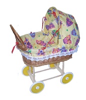 Puppenwagen mit Klappverdeck 26