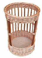 WIKLER Weidenkorb Aus Ungeschälter Weide - Handgeflochten Mit Herzgriff (Größe S)